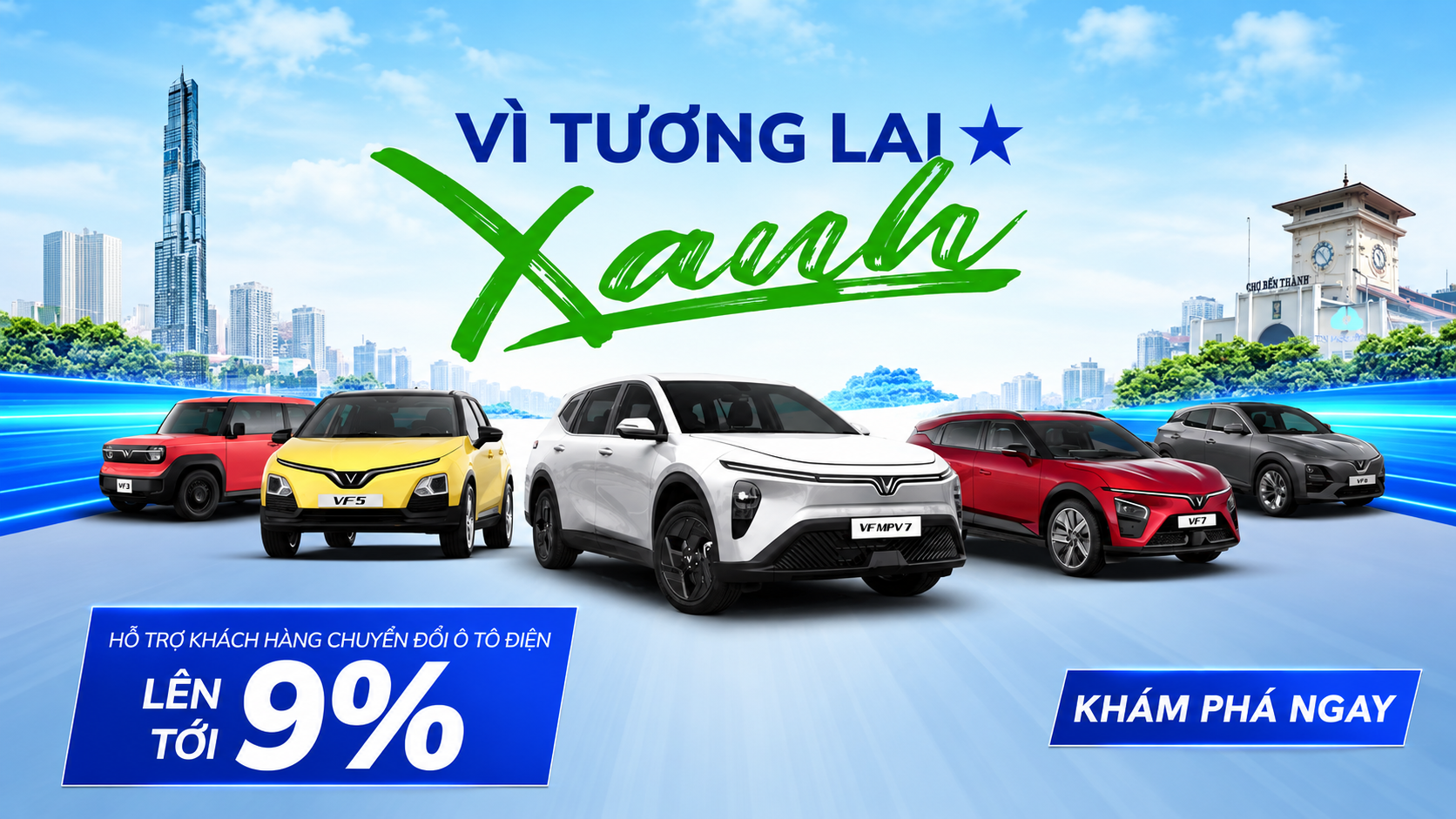 Banner VinFast Vì tương lai xanh